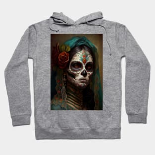 Day of the dead V4 - Women Oil paint Hoodie